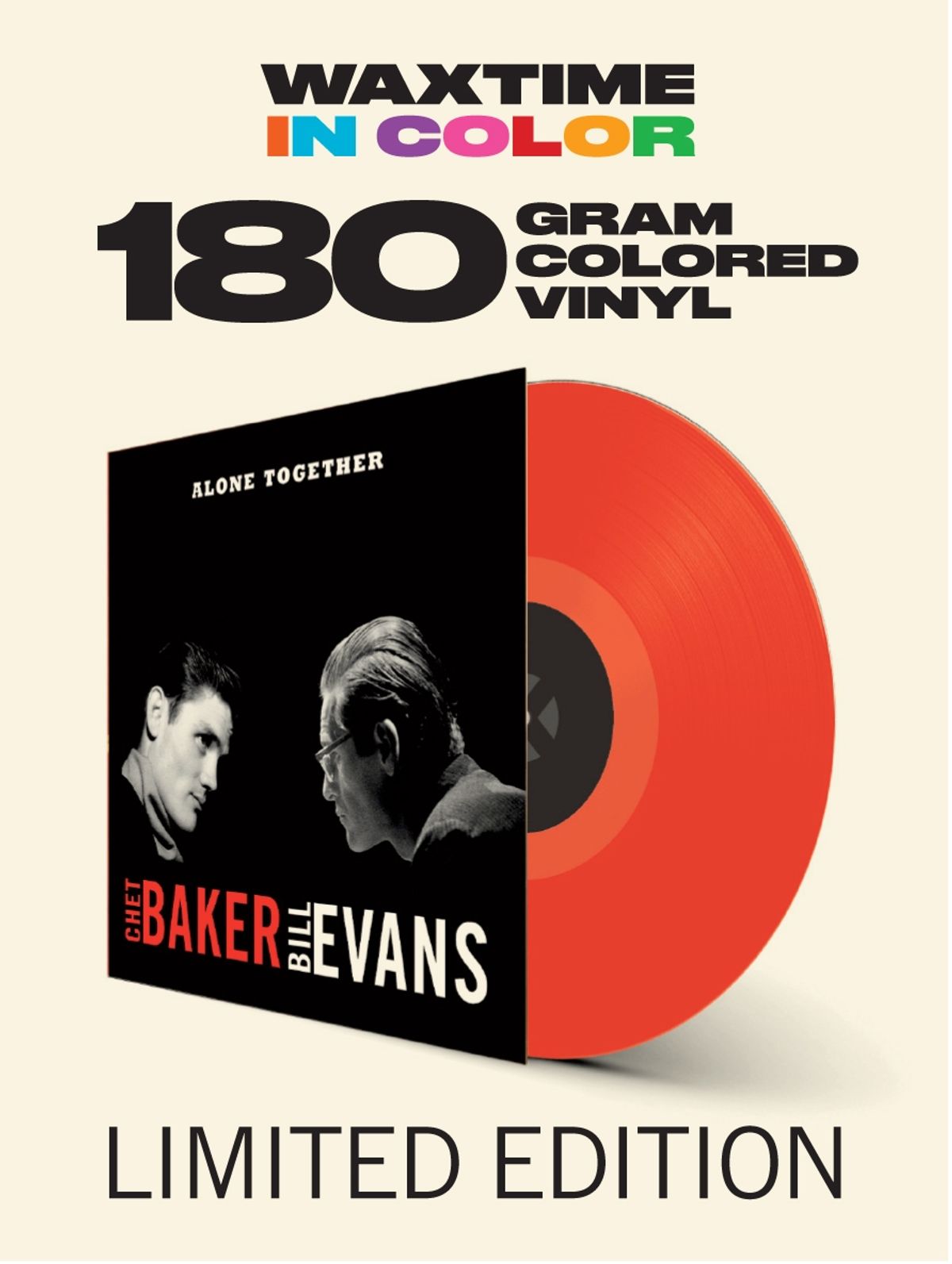 Baker,chet & BILL EVANS “Alone Together” (180g/Red Vinyl) LP cover art